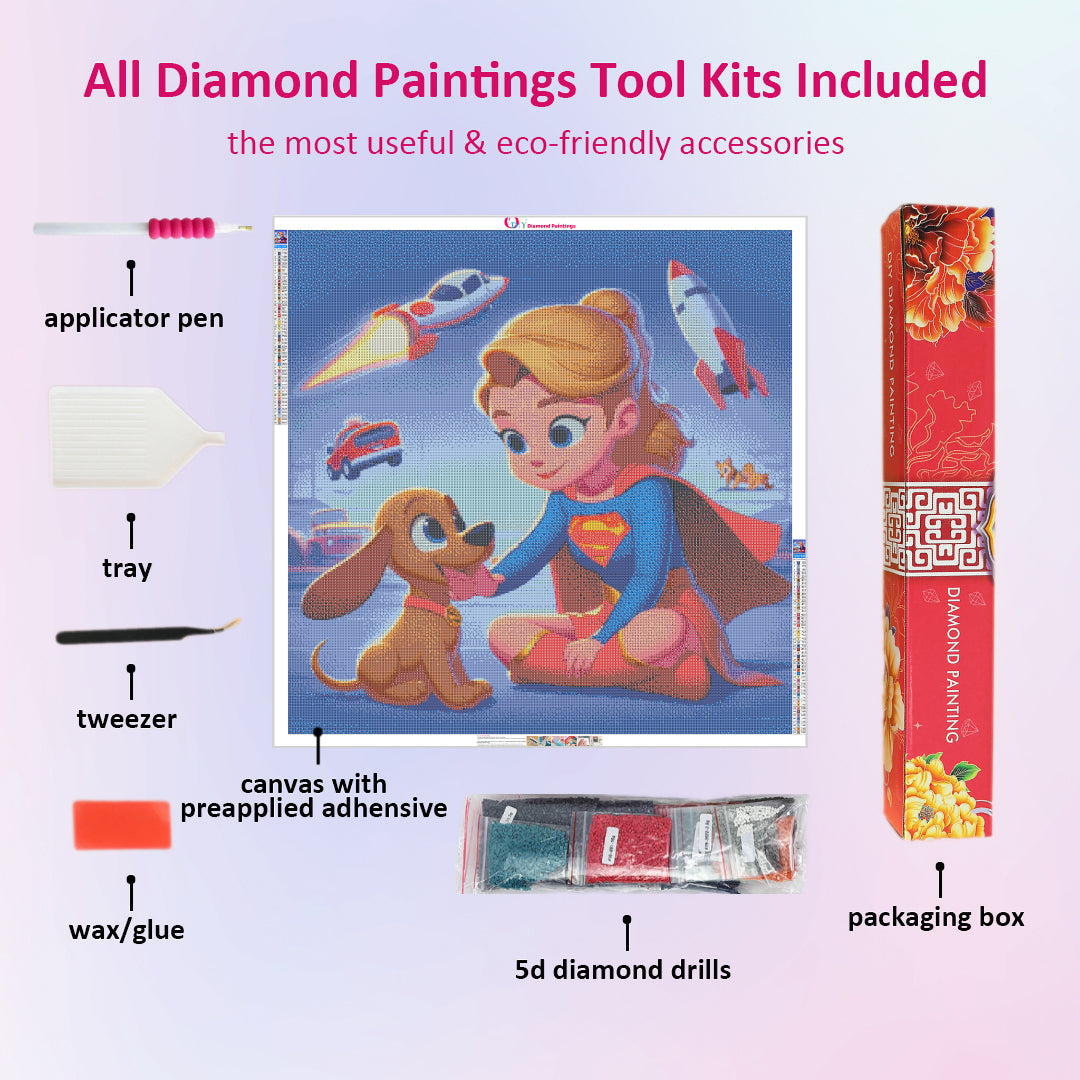 supergirl-and-krypto-diamond-painting-art-kit