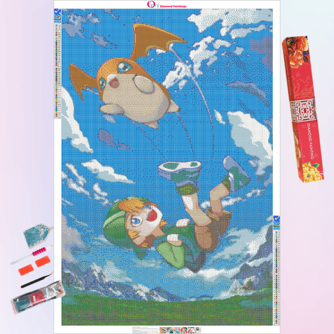 takeru-and-patamon-diamond-painting-art-kit