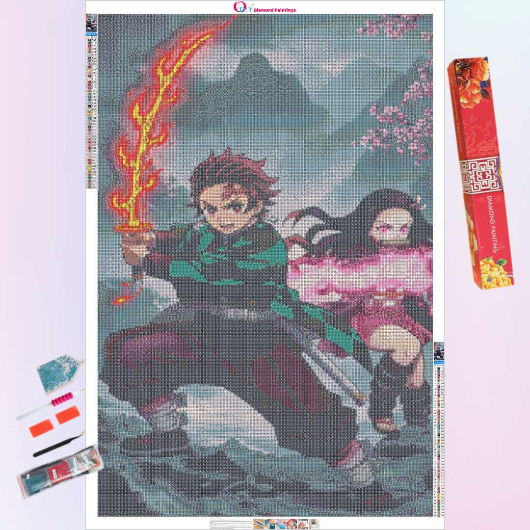tanjiro-and-nezuko-diamond-painting-art-kit