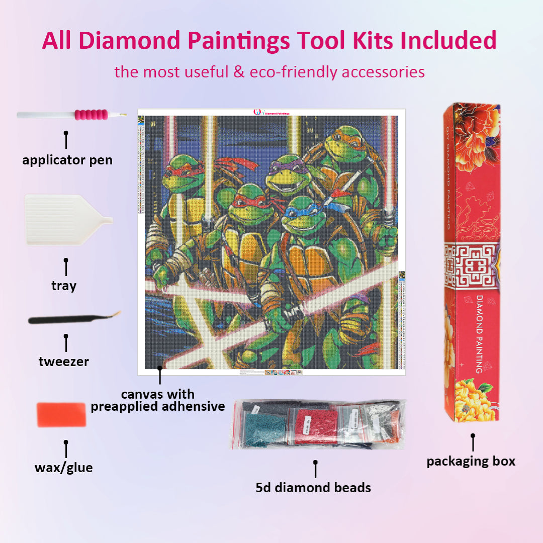 tmnt-ninja-turtles-with-light-sabers-diamond-painting-art-kit