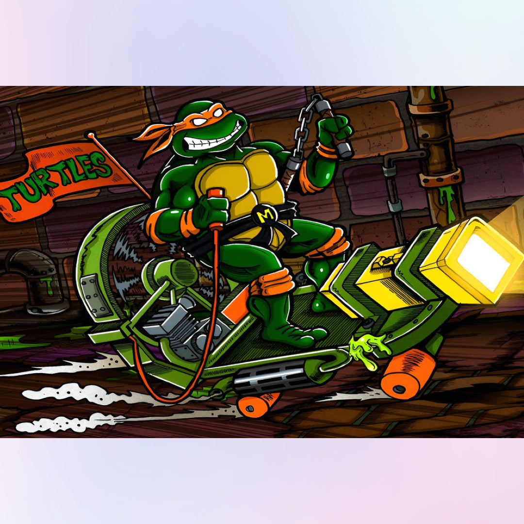 tmnt-sewer skater-mikey-diamond-painting-art-kit