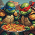 tmnt-slpit the-pizza-diamond-painting-art-kit