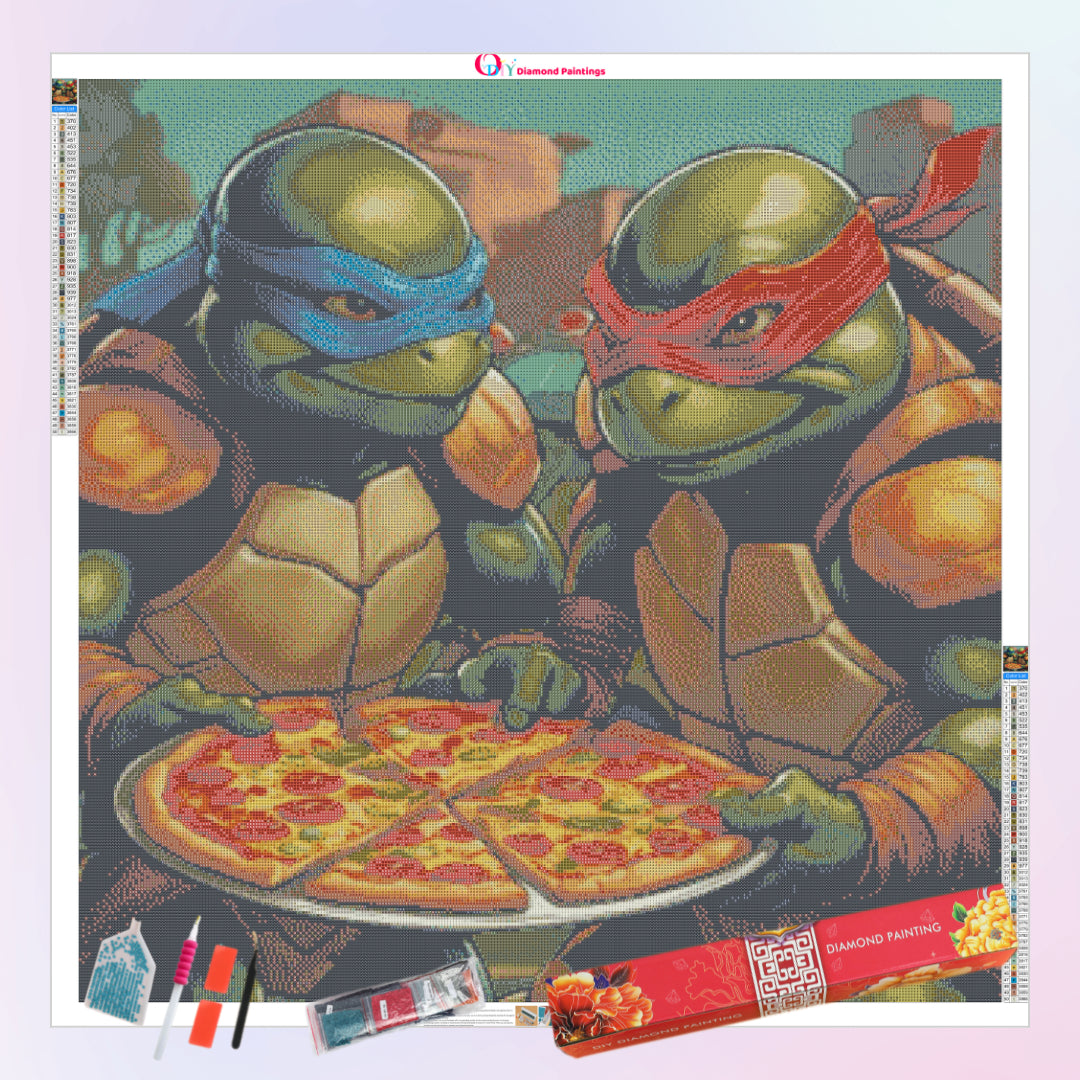 tmnt-slpit the-pizza-diamond-painting-art-kit