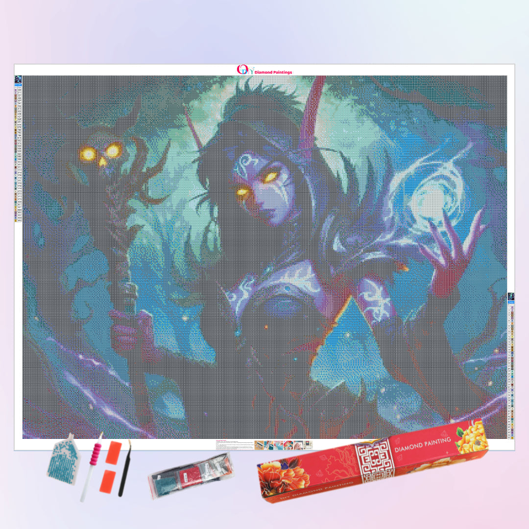 warcraft-dark-elf-wizard-diamond-painting-art-kit