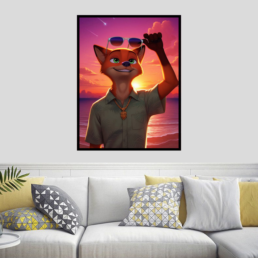 zootopia-nick-at-sunset-diamond-painting-art-kit
