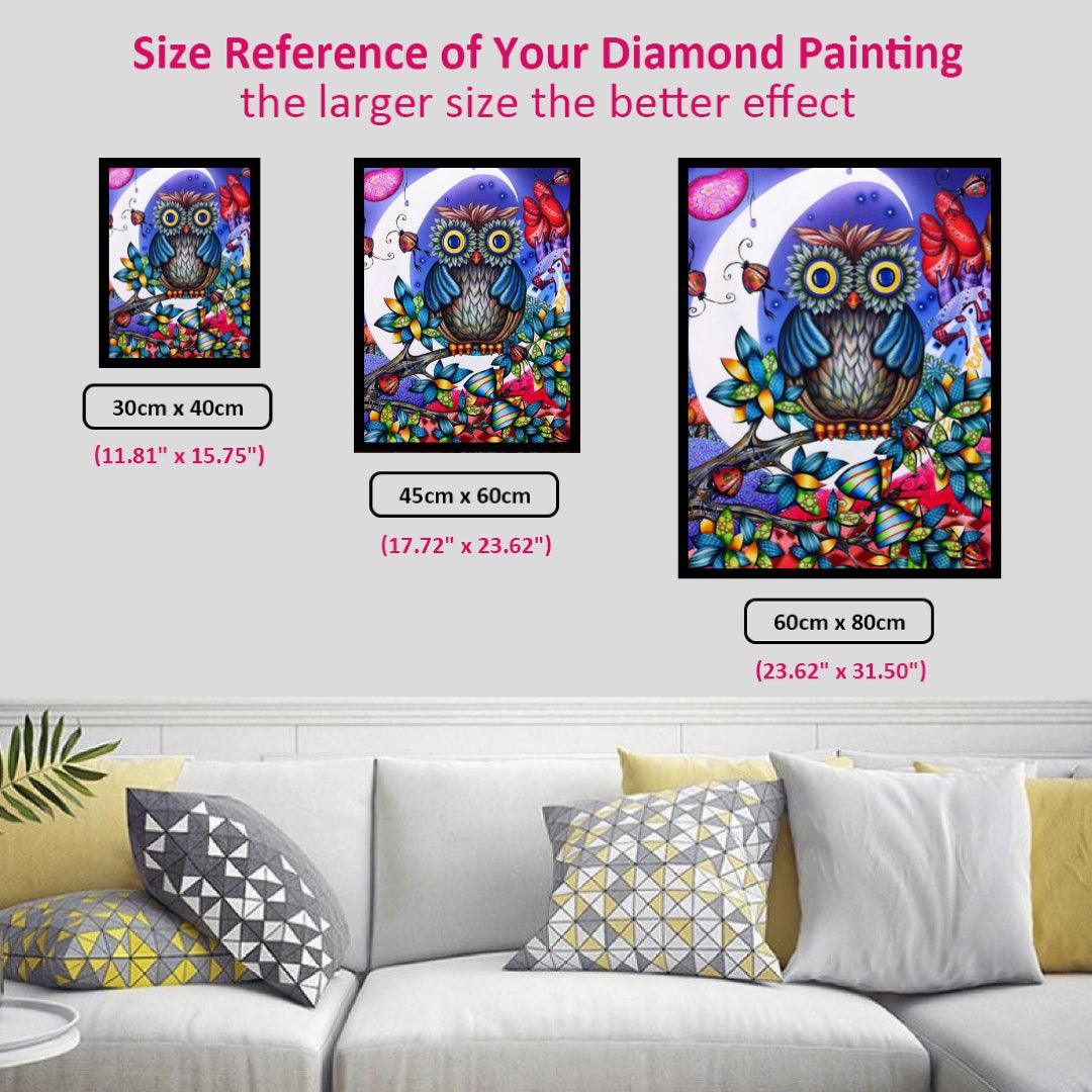 Owl's Colorful World Diamond Painting