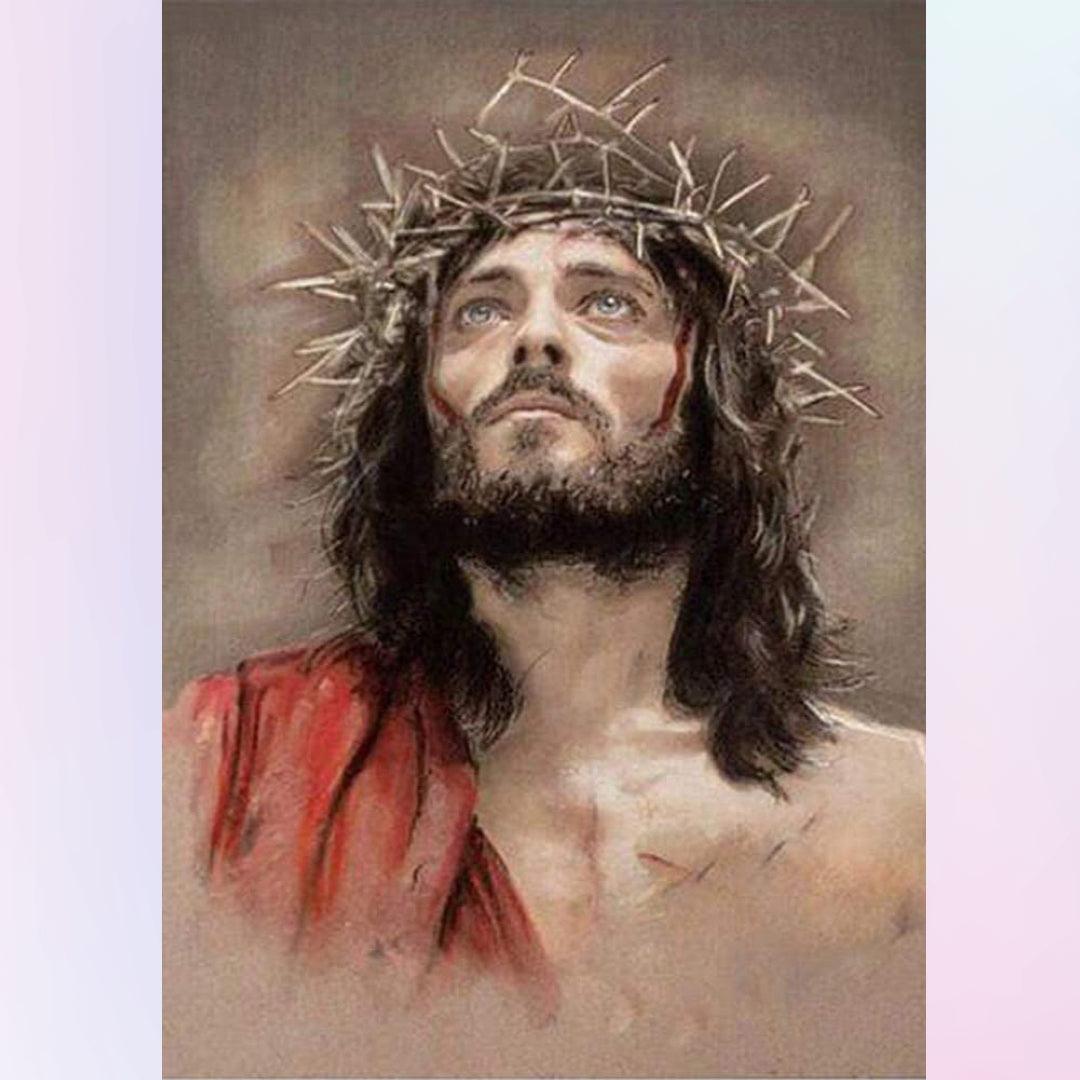 Jesus with Thorns Crown on his Head Diamond Painting