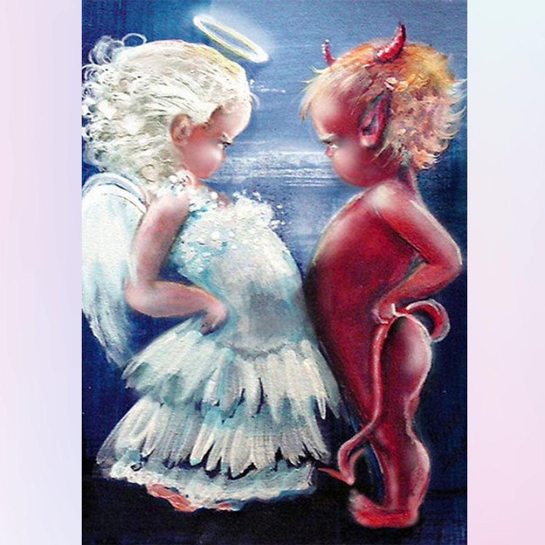 Little Angel vs Little Devil Diamond Painting