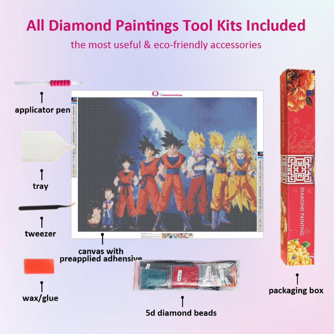 Goku All Stages of Growth Diamond Painting
