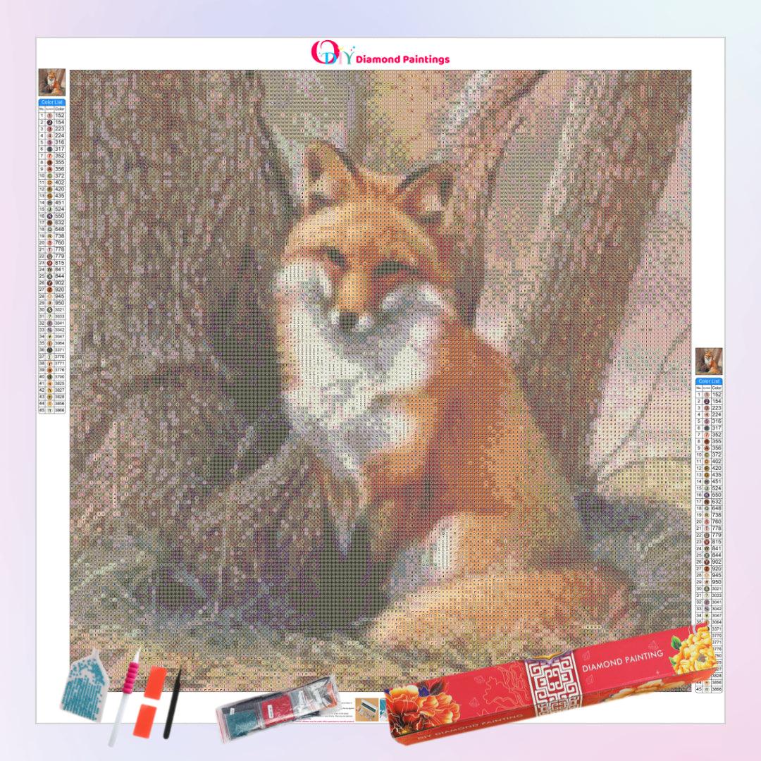 Fox under the Tree Diamond Painting