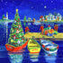 Beautiful River in the Christmas Night Diamond Painting