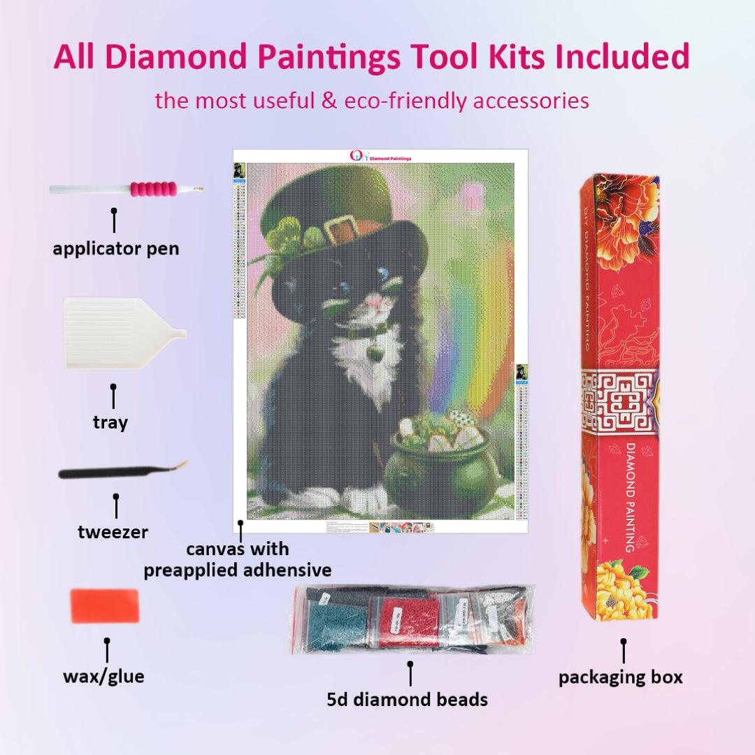 Cat in A Fair Maiden Hat Diamond Painting