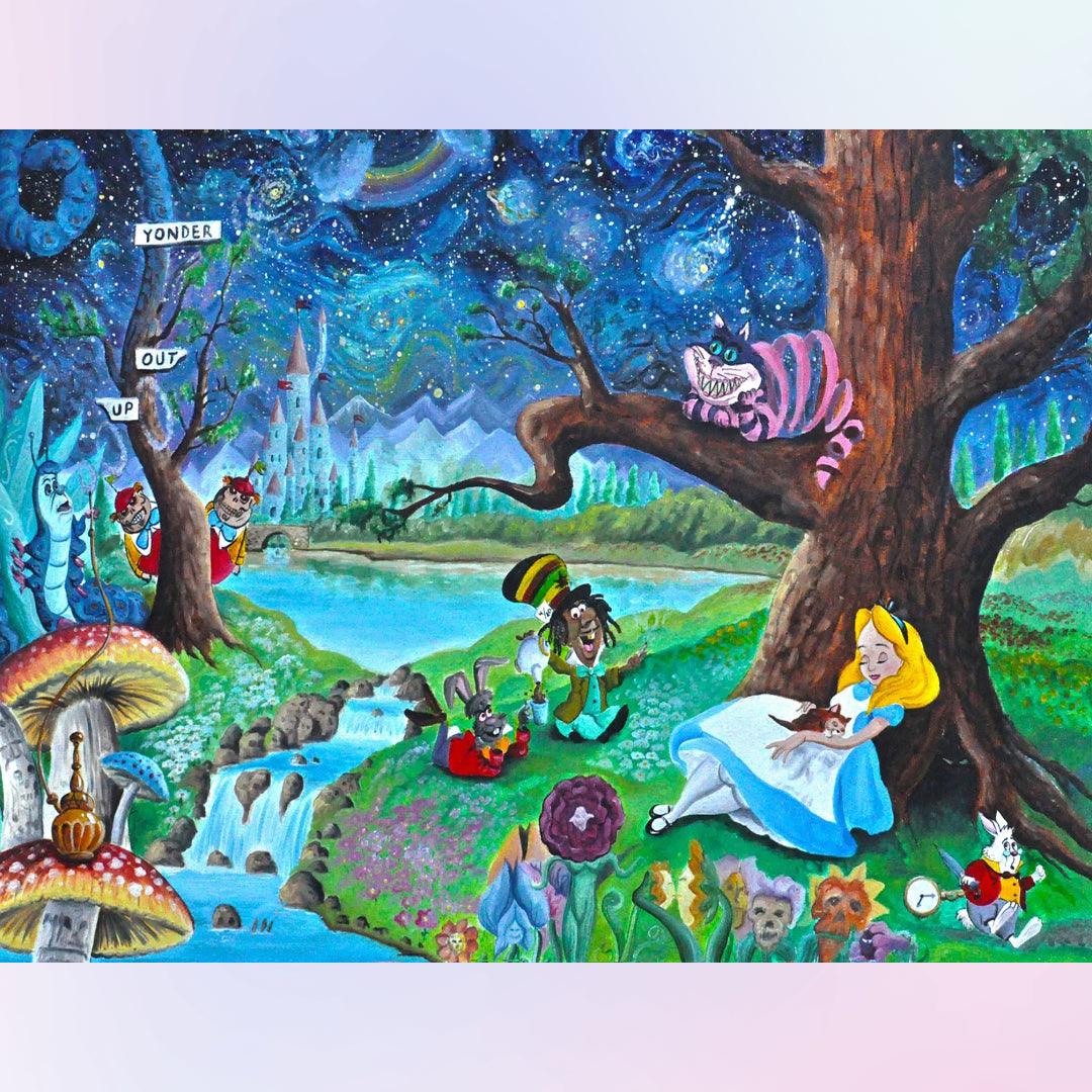 Alice Rests under the Tree Diamond Painting