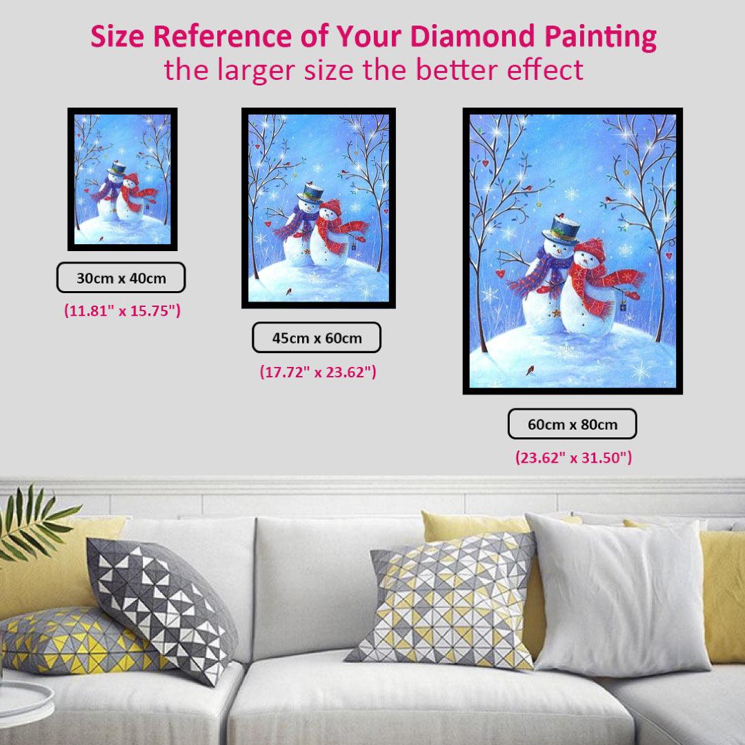 Romantic Snowman Diamond Painting