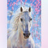 White Horse under the Peach Blossoms Diamond Painting