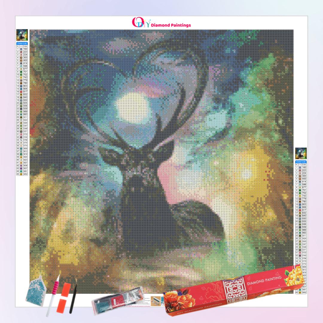 Deer in the Dreamy Moonlight Diamond Painting