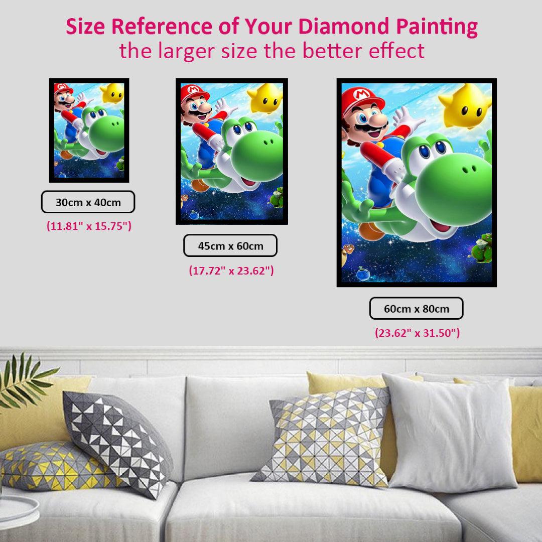 Mario Flying in the Sky Diamond Painting