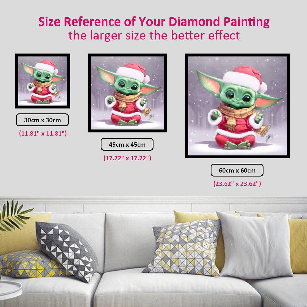 Baby Yoda in Christmas Dressed Diamond Painting