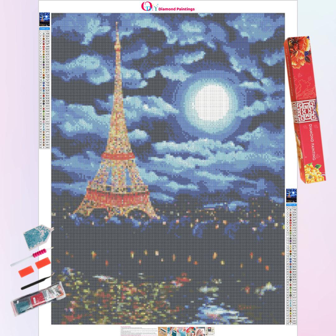Eiffel Tower in the Bright Night Diamond Painting