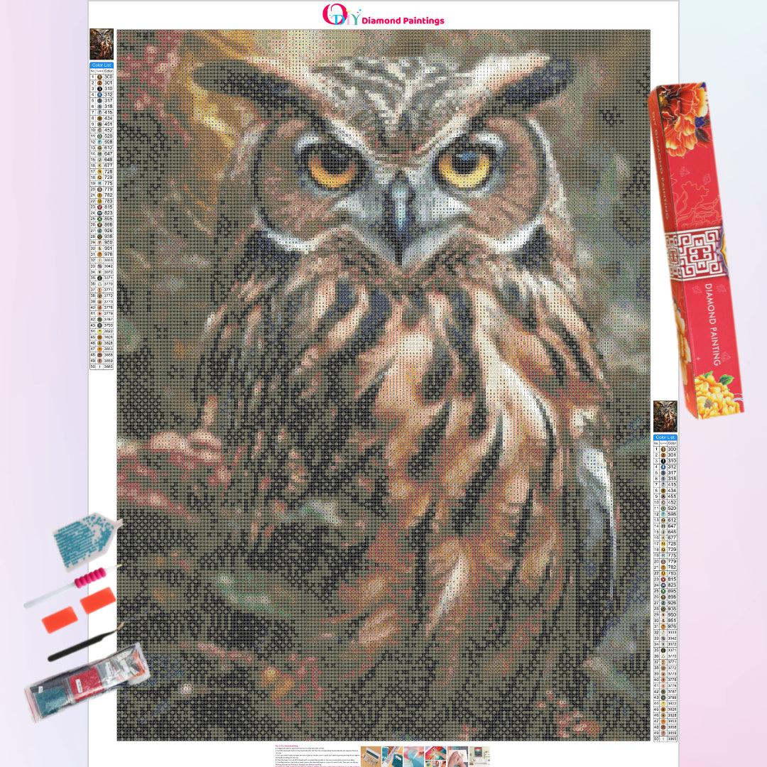 Owl Enjoying Spring Diamond Painting