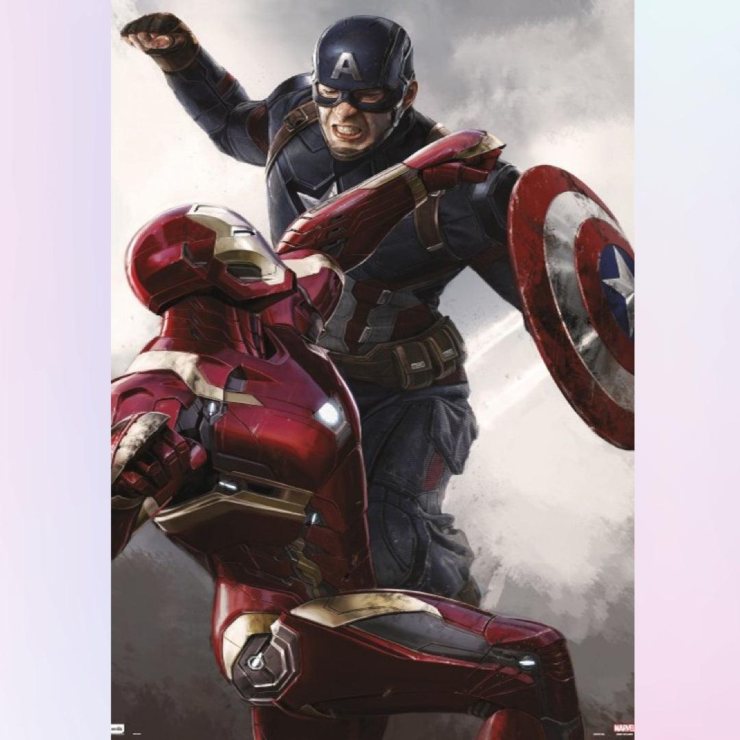 The Avengers Iron Man vs Captain America Diamond Painting