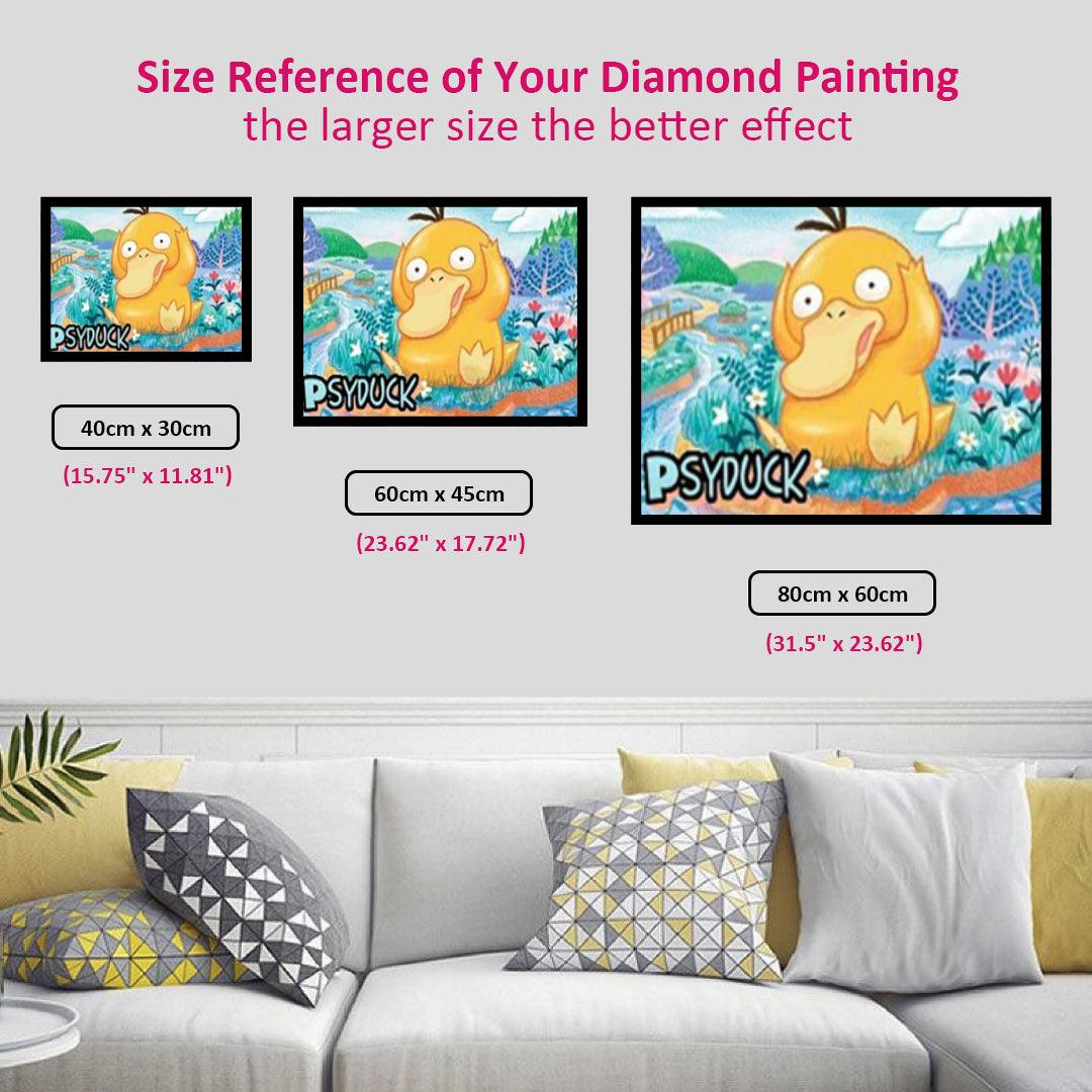 Psyduck Sitting in the Flowers Diamond Painting