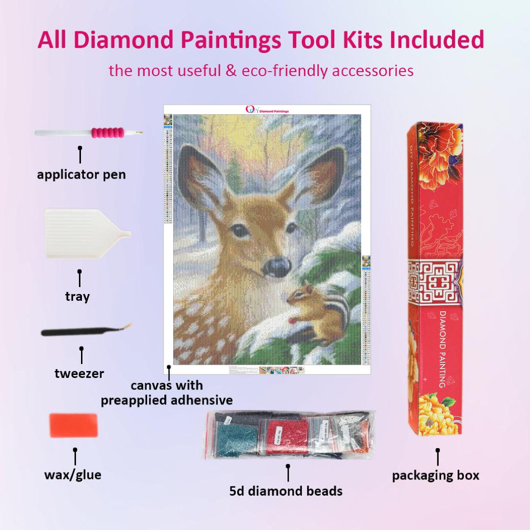 Deer and Little Squirrel Diamond Painting