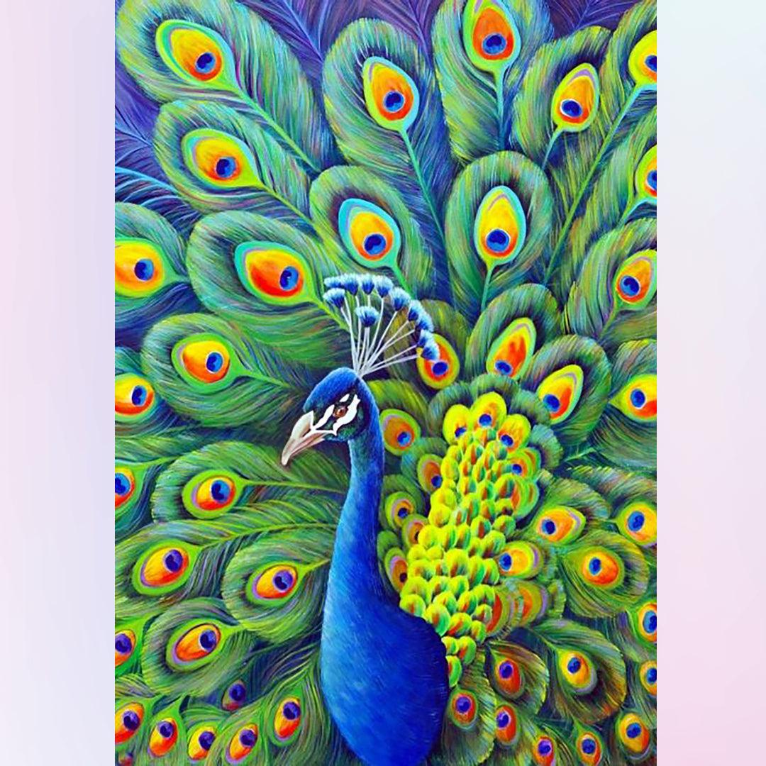 Peacock Showing Its Tail Diamond Painting
