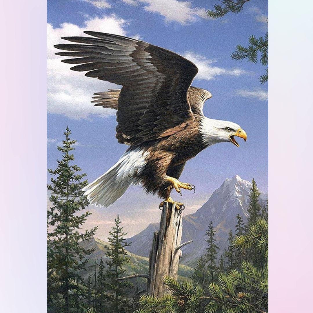 Eagle About to Fly Diamond Painting