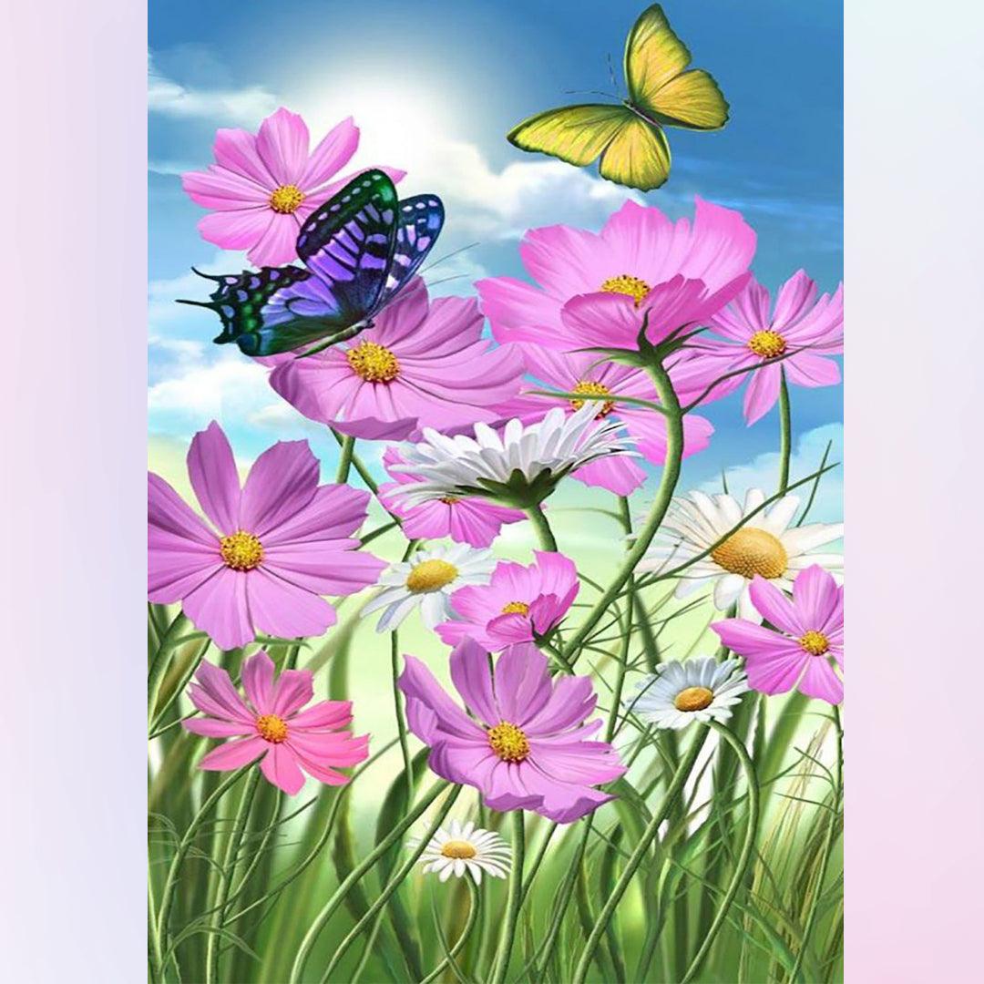 Butterfly Daisy in the Sunshine Diamond Painting