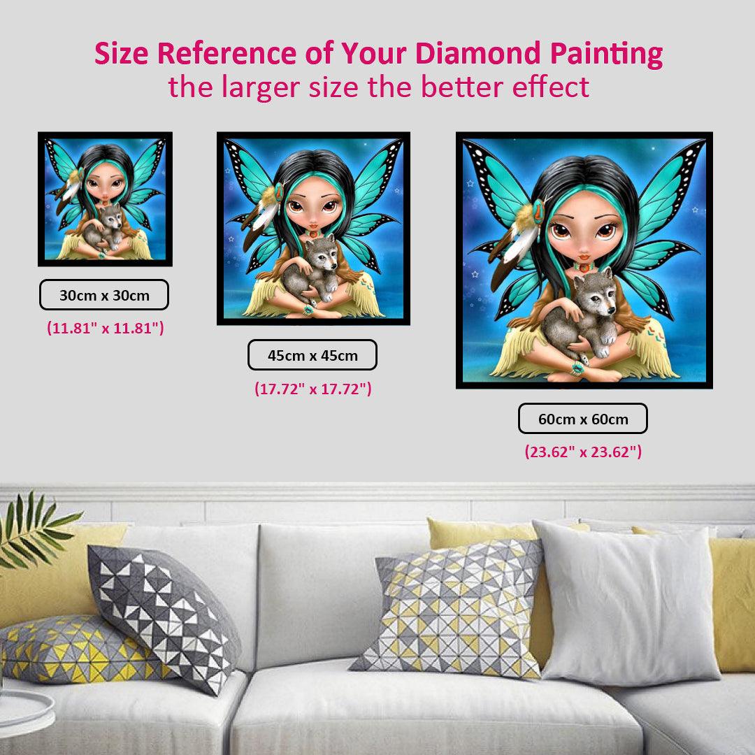 Butterfly Fairy with Wolf Diamond Painting