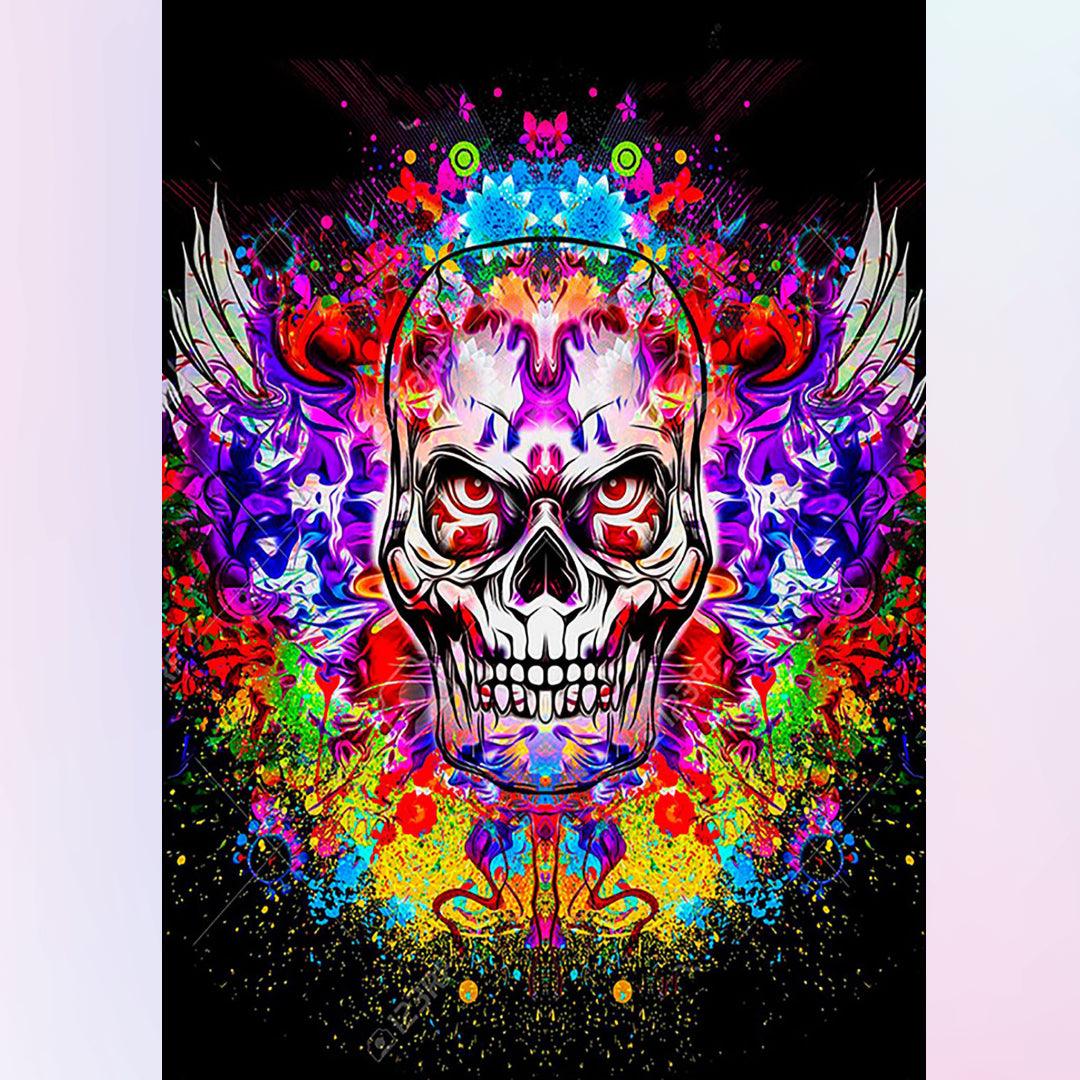 Mysterious Skull with Wings Diamond Painting