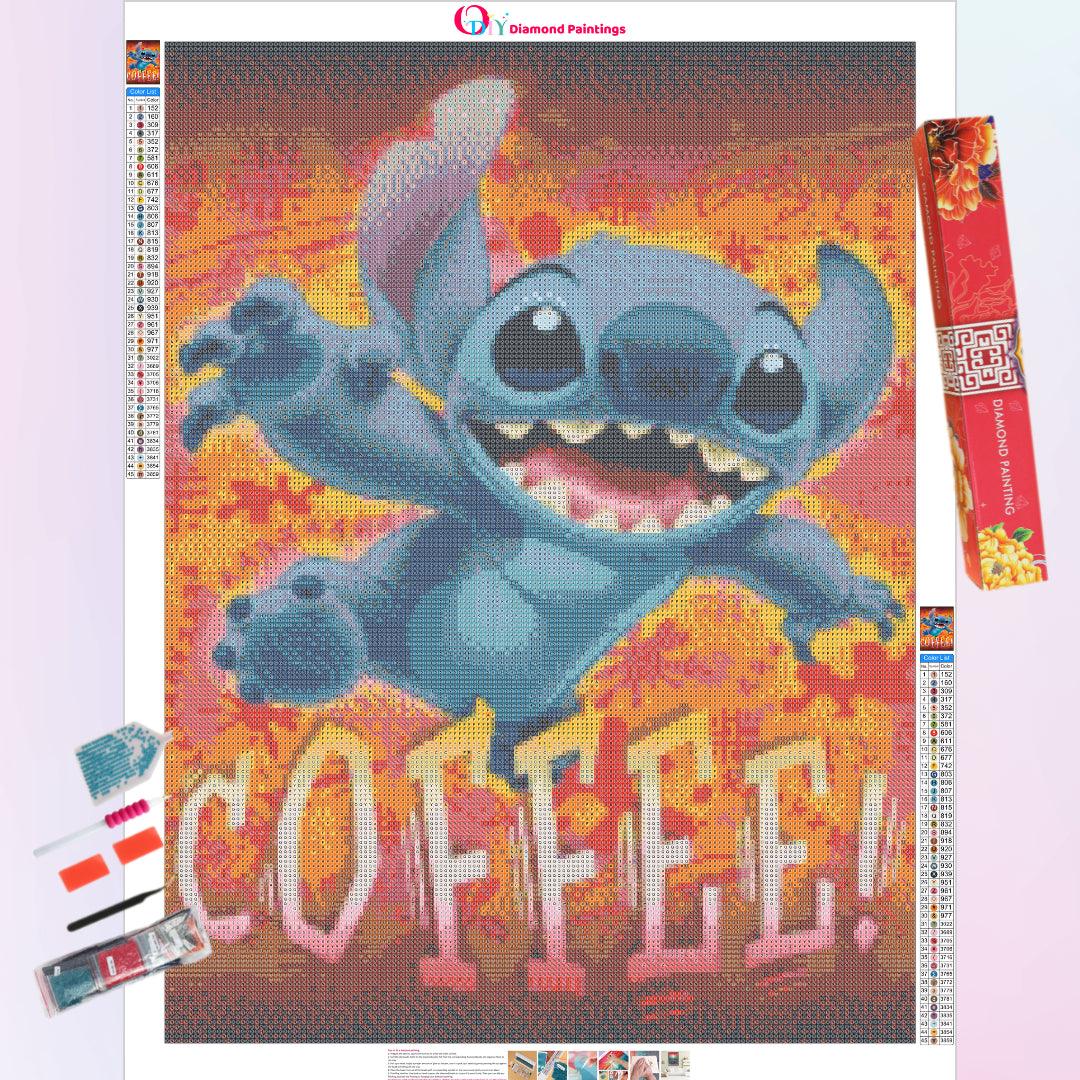 Coffee Catches Stitch's Attention Diamond Painting