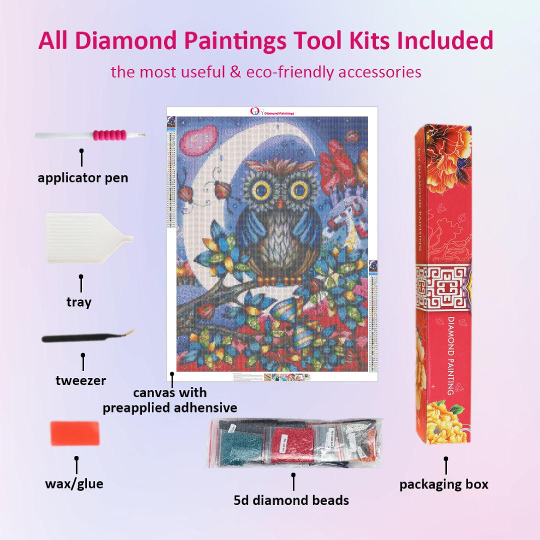 Owl's Colorful World Diamond Painting