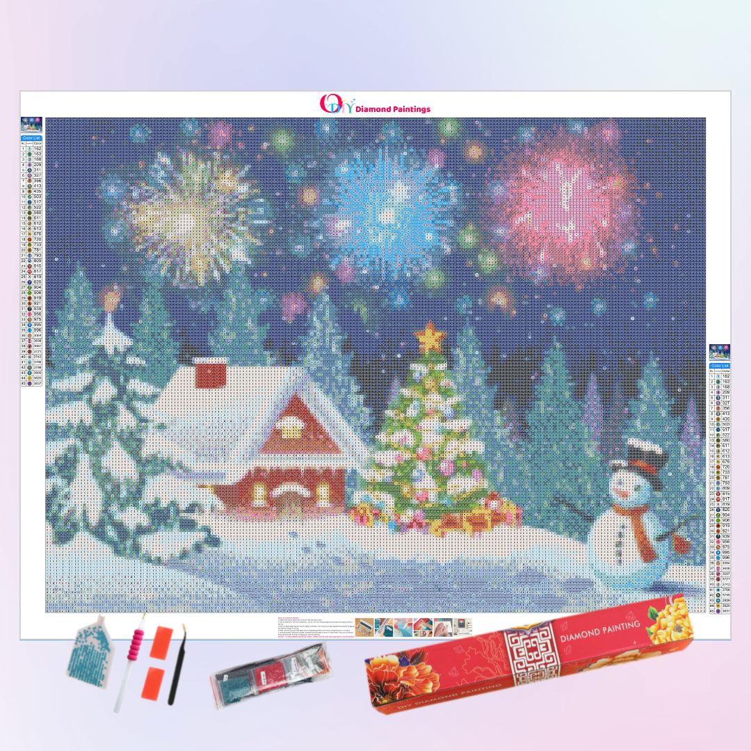 Wonderful Fireworks in the Chirstmas Night Diamond Painting