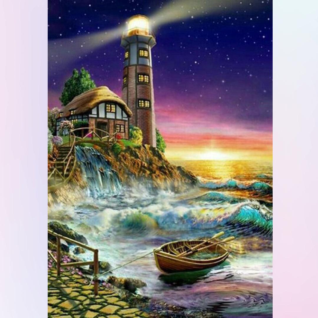Lighthouse in the Sunny Night Diamond Painting