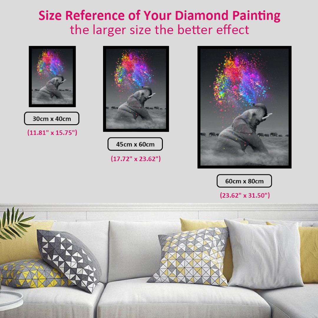 Elephant's Colorful Dream Diamond Painting