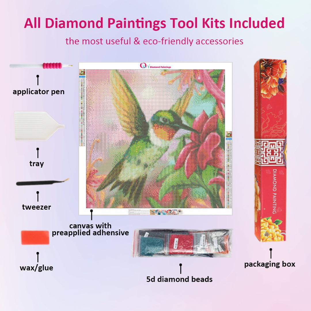 Hummingbird Sucking the Nectar Diamond Painting
