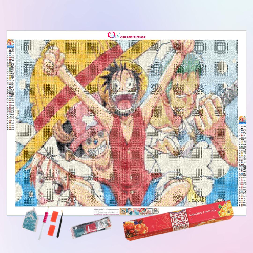 Luffy and Initial Partners Diamond Painting