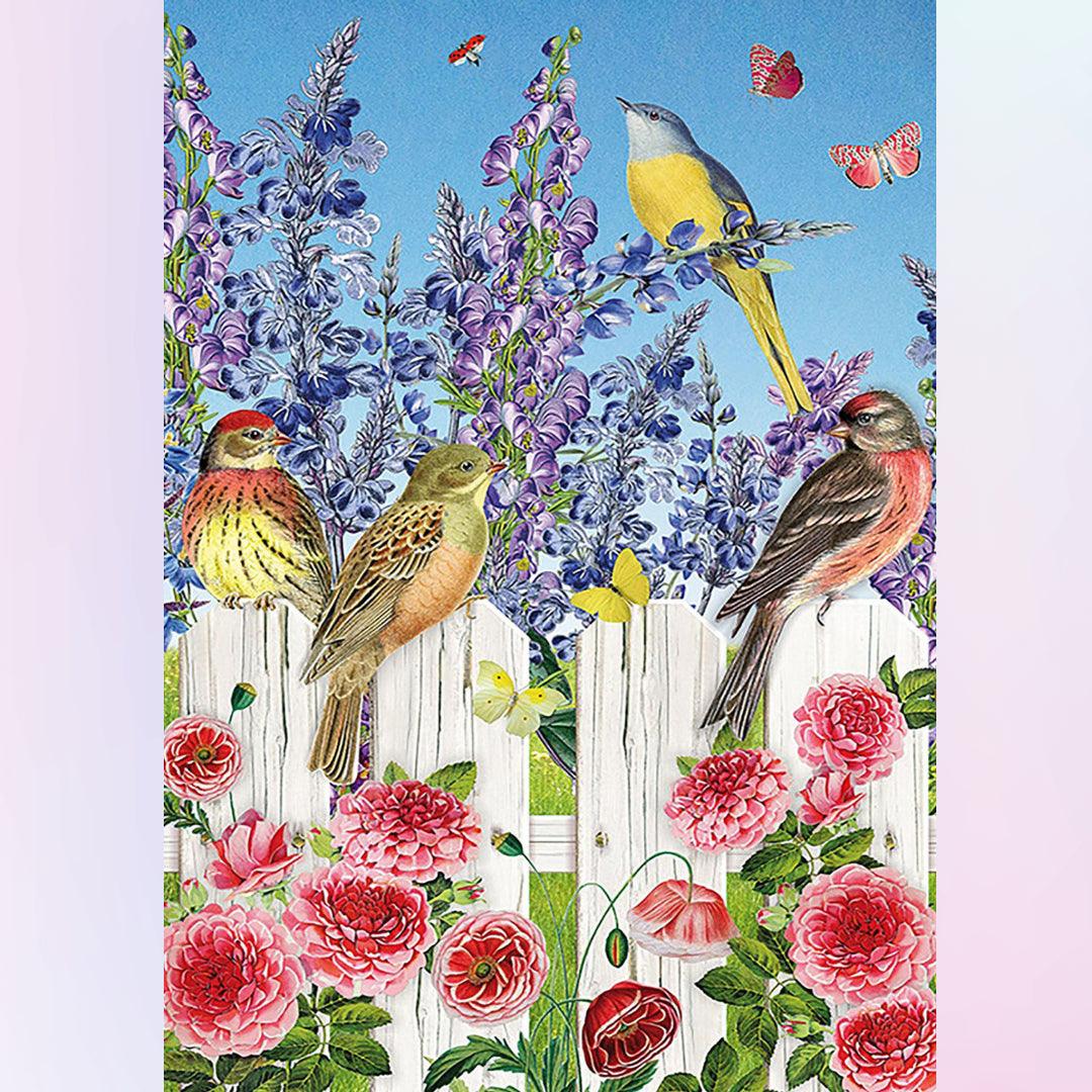 Birds in Spring Garden Diamond Painting