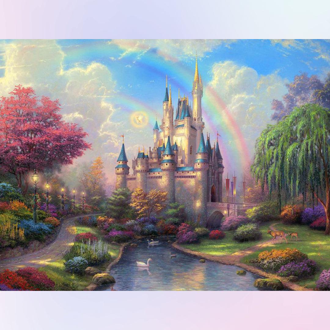 Castle under the Rainbow Diamond Painting