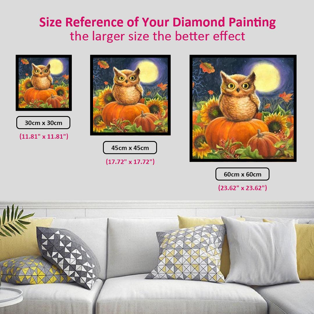 Pumpkin Keeper Owl Diamond Painting