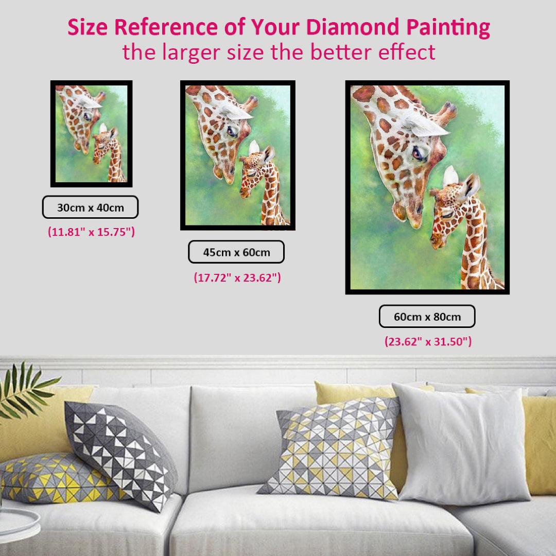 Giraffe Affection Diamond Painting