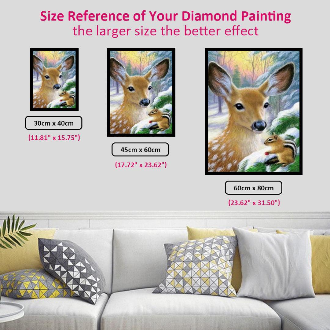 Deer and Little Squirrel Diamond Painting