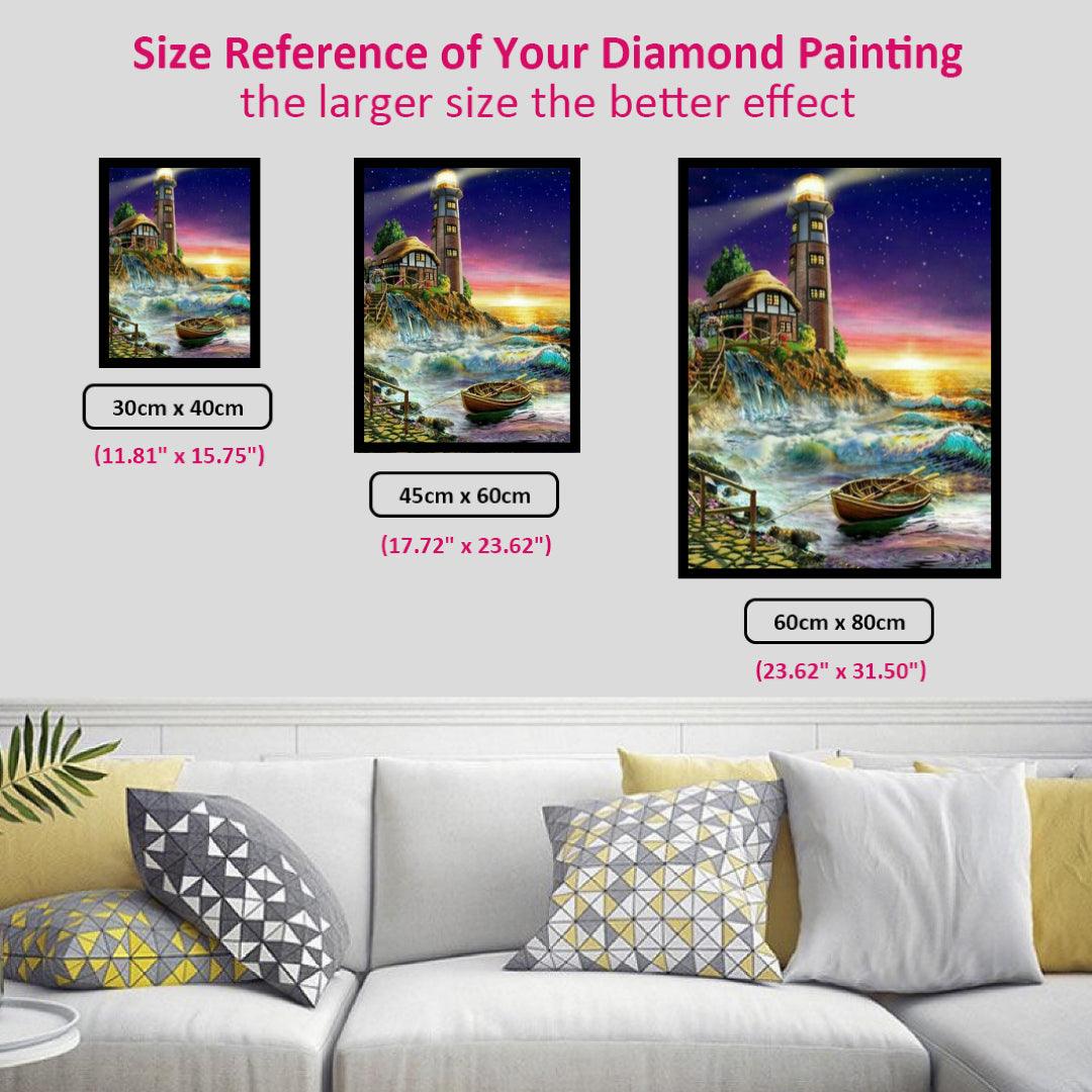 Lighthouse in the Sunny Night Diamond Painting