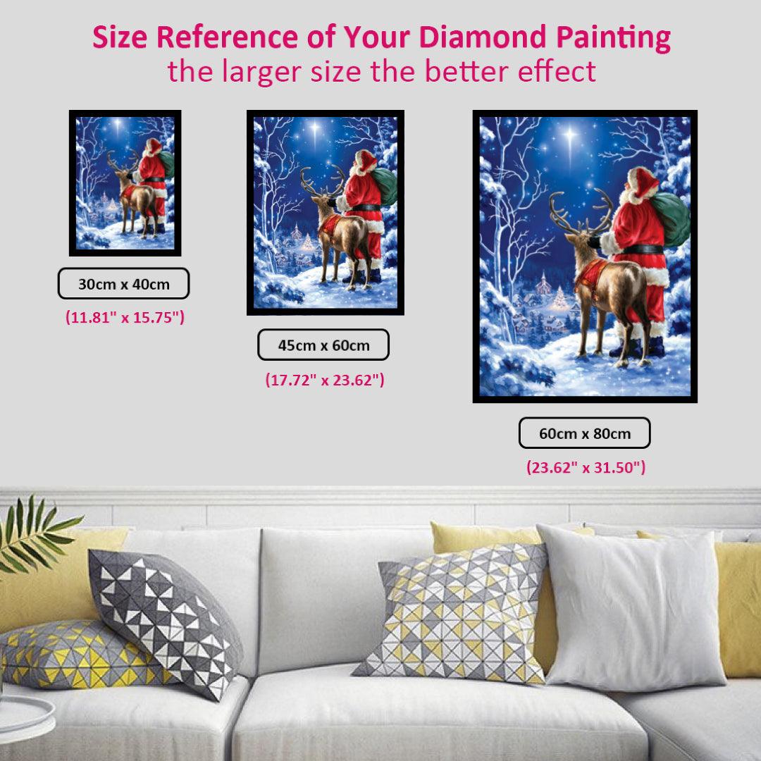 Deer and Santa Claus Diamond Painting