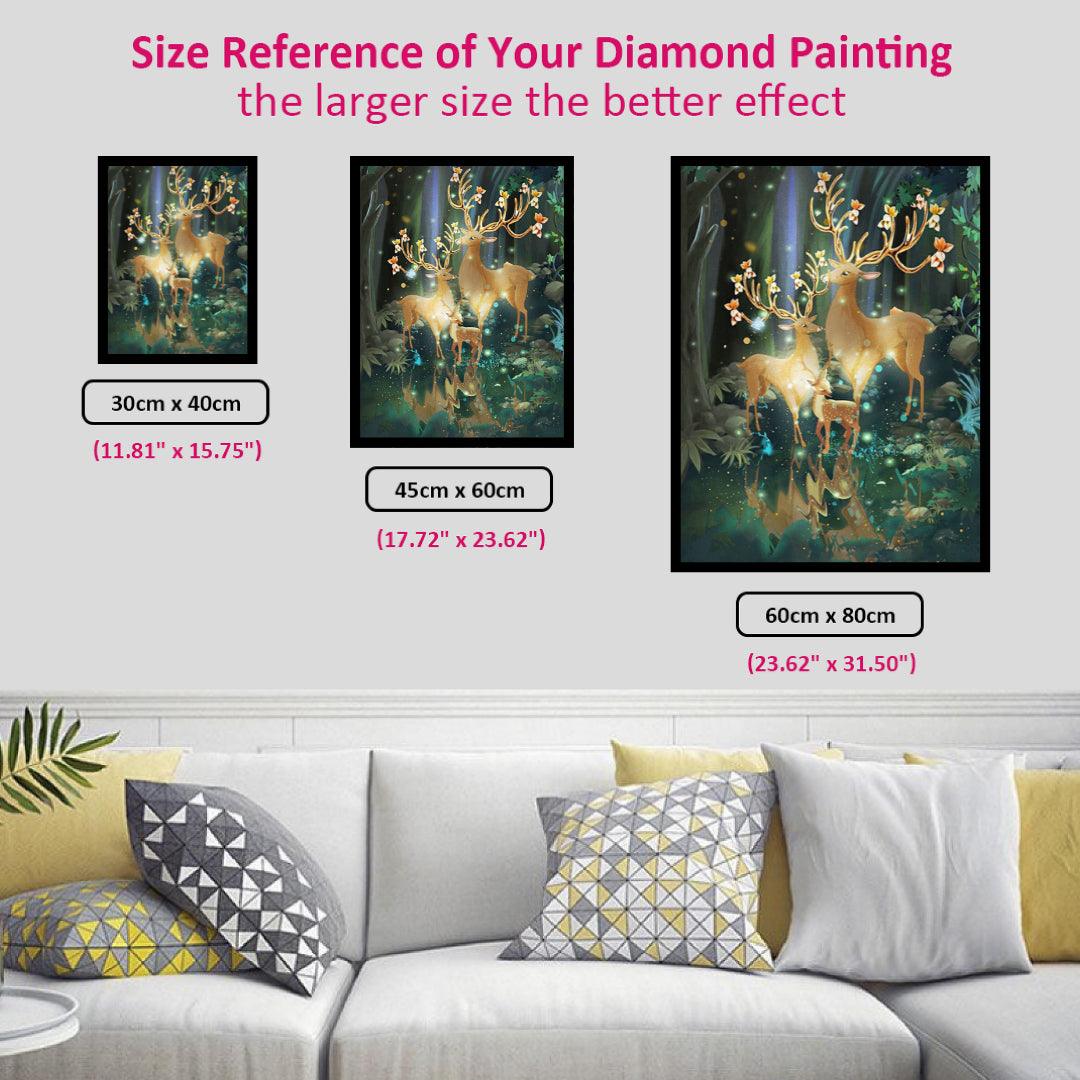 Sika Deers with the Aura of the Forest Diamond Painting