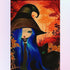 Lovely Witch and Black Cat Diamond Painting