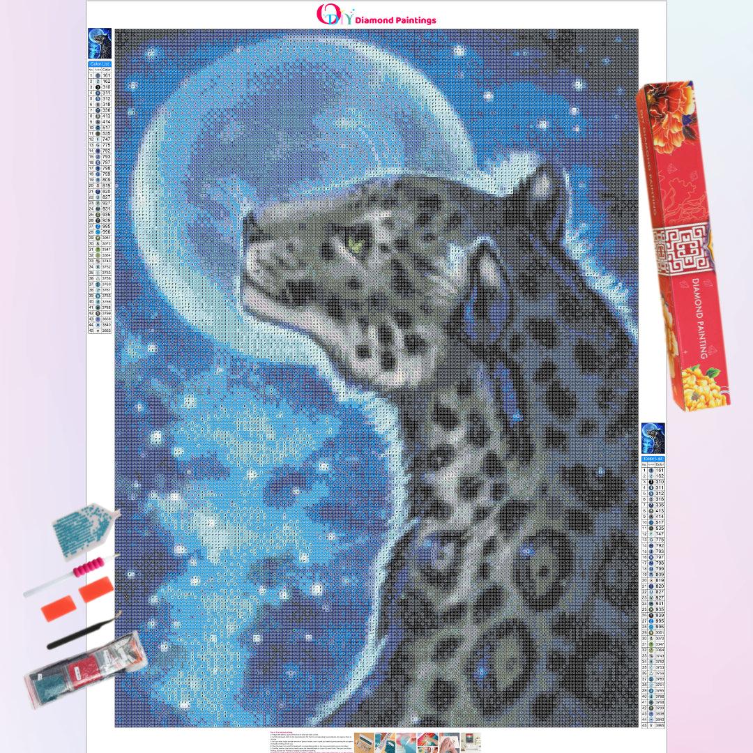 Leopard Enjoying Moonlight Diamond Painting