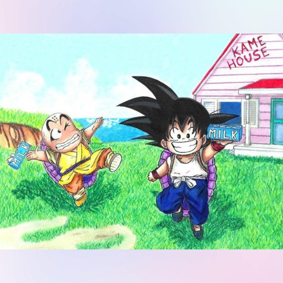Little Goku and Kuririn Diamond Painting